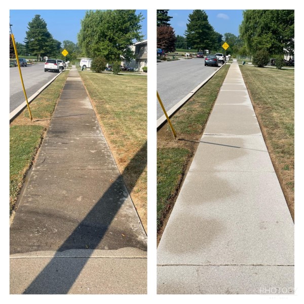 A Sparkling Concrete Pressure Washing Job in Hanover, PA