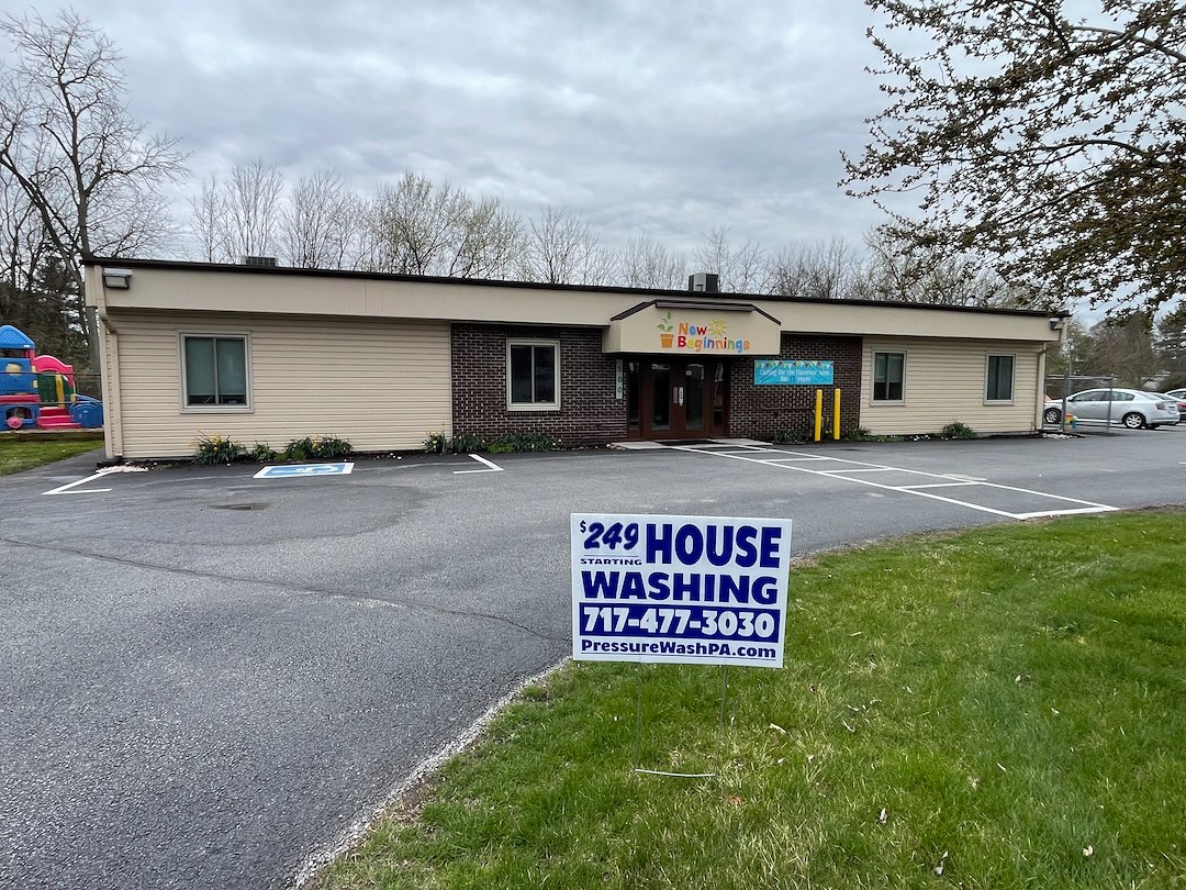 Pressure Washing for New Beginnings Enhanced Learning Center in Hanover, PA.